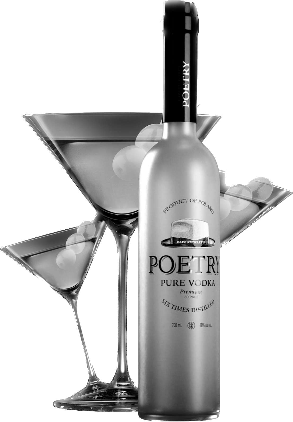 6 Flaschen Poetry Pure Premium Vodka 70cl